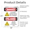 Signmission Electric Meter Room No Storage Bilingual Danger Sign, Vinyl Decal, 18in W x 24in L, 2PK OS-2PACK-DS-D-1824-VS-1192 - alternate 3